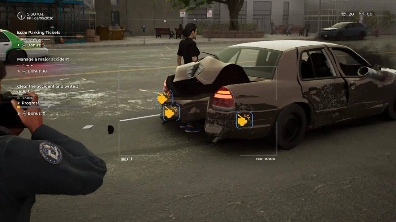 how to write a report police simulator