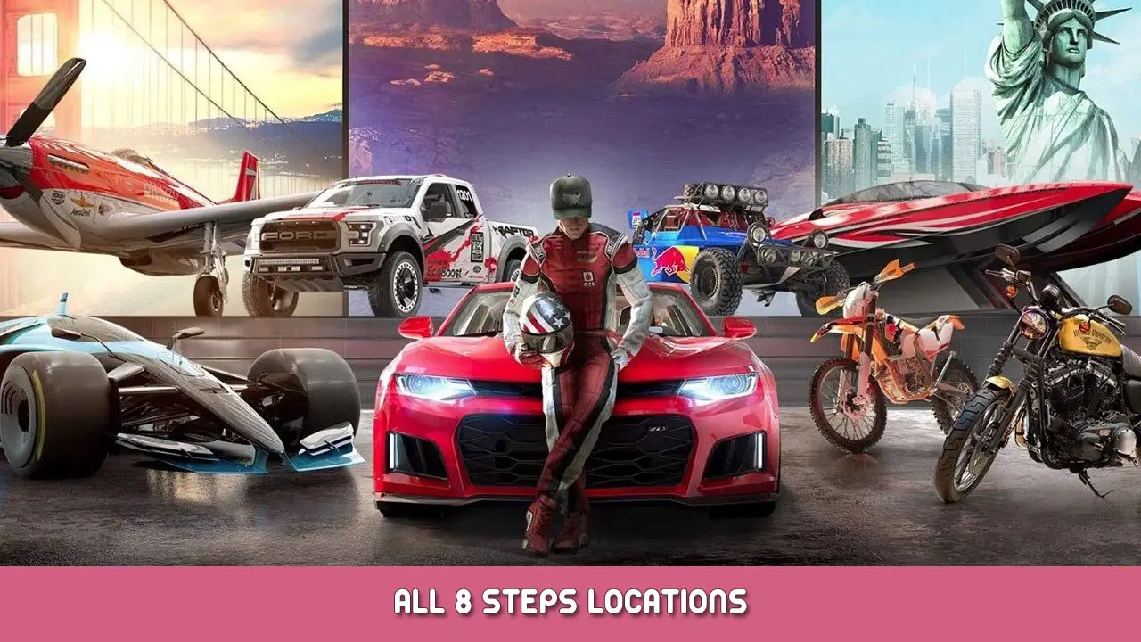 The Crew 2 - Alle 8 Steps-locaties (Never Ending Tour)