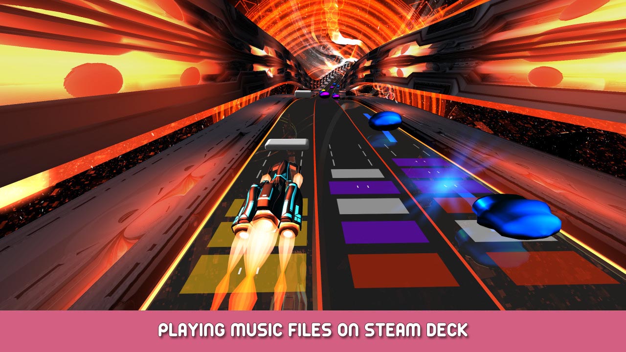 Audiosurf 2 – Playing Music Files on Steam Deck